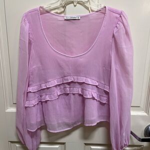 Abercrombie & Fitch pink peasant top - S